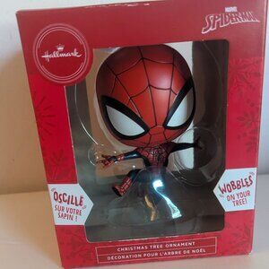NWT Hallmark Spider-Man Marvel Sony Bobble Wobble Head Christmas Tree Ornament